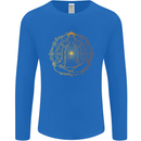 Spiritual Yoga Meditation Peace Mens Long Sleeve T-Shirt Royal Blue