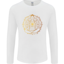 Spiritual Yoga Meditation Peace Mens Long Sleeve T-Shirt White
