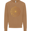 Spiritual Yoga Meditation Peace Mens Sweatshirt Jumper Caramel Latte
