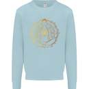 Spiritual Yoga Meditation Peace Mens Sweatshirt Jumper Light Blue