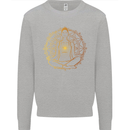 Spiritual Yoga Meditation Peace Mens Sweatshirt Jumper Sports Grey