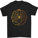Spiritual Yoga Meditation Peace Mens T-Shirt Cotton Gildan Black