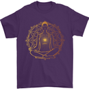 Spiritual Yoga Meditation Peace Mens T-Shirt Cotton Gildan Purple