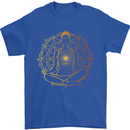 Spiritual Yoga Meditation Peace Mens T-Shirt Cotton Gildan Royal Blue