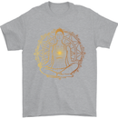 Spiritual Yoga Meditation Peace Mens T-Shirt Cotton Gildan Sports Grey