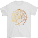 Spiritual Yoga Meditation Peace Mens T-Shirt Cotton Gildan White