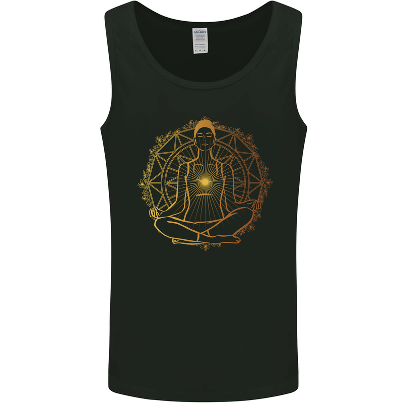 Spiritual Yoga Meditation Peace Mens Vest Tank Top Black