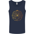 Spiritual Yoga Meditation Peace Mens Vest Tank Top Navy Blue
