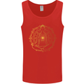 Spiritual Yoga Meditation Peace Mens Vest Tank Top Red