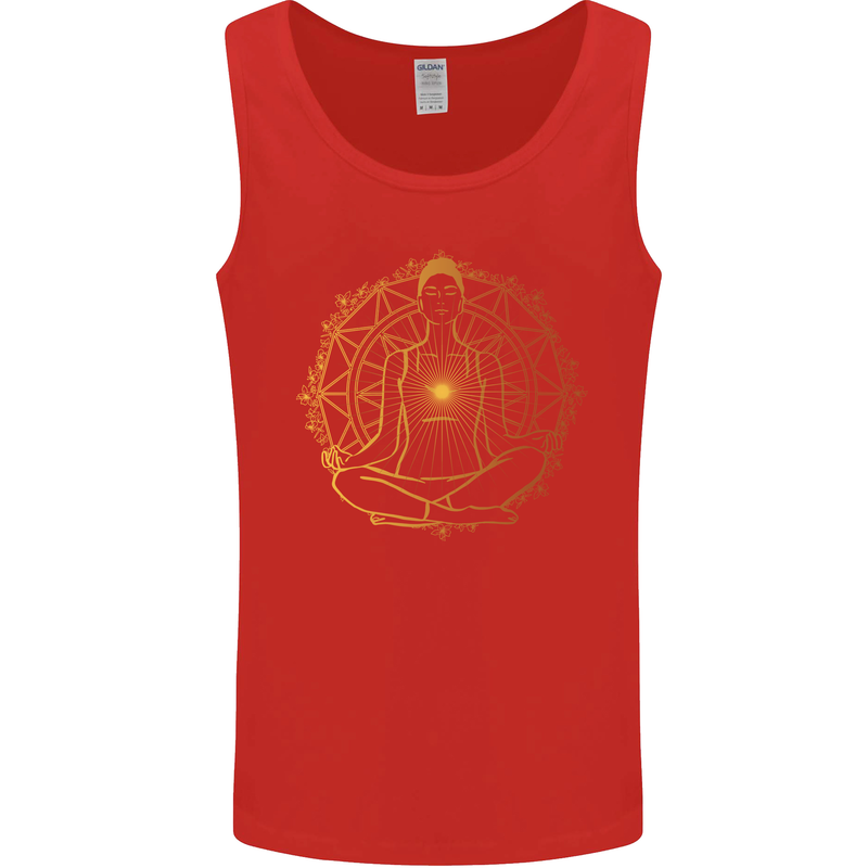 Spiritual Yoga Meditation Peace Mens Vest Tank Top Red