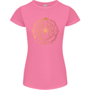 Spiritual Yoga Meditation Peace Womens Petite Cut T-Shirt Azalea