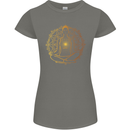 Spiritual Yoga Meditation Peace Womens Petite Cut T-Shirt Charcoal