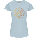 Spiritual Yoga Meditation Peace Womens Petite Cut T-Shirt Light Blue