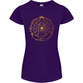 Spiritual Yoga Meditation Peace Womens Petite Cut T-Shirt Purple