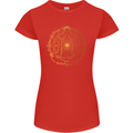 Spiritual Yoga Meditation Peace Womens Petite Cut T-Shirt Red
