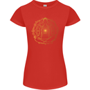 Spiritual Yoga Meditation Peace Womens Petite Cut T-Shirt Red