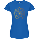 Spiritual Yoga Meditation Peace Womens Petite Cut T-Shirt Royal Blue