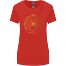 Spiritual Yoga Meditation Peace Womens Wider Cut T-Shirt Red