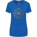 Spiritual Yoga Meditation Peace Womens Wider Cut T-Shirt Royal Blue
