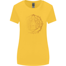 Spiritual Yoga Meditation Peace Womens Wider Cut T-Shirt Yellow