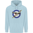 Spitfire MOD RAF WWII Fighter Plane British Childrens Kids Hoodie Light Blue