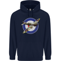 Spitfire MOD RAF WWII Fighter Plane British Childrens Kids Hoodie Navy Blue