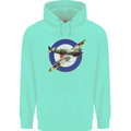 Spitfire MOD RAF WWII Fighter Plane British Childrens Kids Hoodie Peppermint