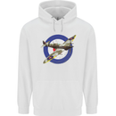 Spitfire MOD RAF WWII Fighter Plane British Childrens Kids Hoodie White