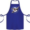 Spitfire MOD RAF WWII Fighter Plane British Cotton Apron 100% Organic Royal Blue
