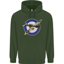 Spitfire MOD RAF WWII Fighter Plane British Mens 80% Cotton Hoodie Forest Green