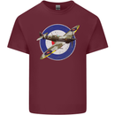 Spitfire MOD RAF WWII Fighter Plane British Mens Cotton T-Shirt Tee Top Maroon