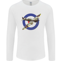 Spitfire MOD RAF WWII Fighter Plane British Mens Long Sleeve T-Shirt White
