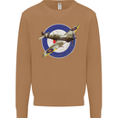 Spitfire MOD RAF WWII Fighter Plane British Mens Sweatshirt Jumper Caramel Latte