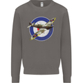 Spitfire MOD RAF WWII Fighter Plane British Mens Sweatshirt Jumper Charcoal