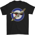 Spitfire MOD RAF WWII Fighter Plane British Mens T-Shirt Cotton Gildan Black