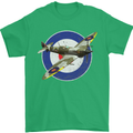 Spitfire MOD RAF WWII Fighter Plane British Mens T-Shirt Cotton Gildan Irish Green