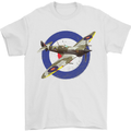Spitfire MOD RAF WWII Fighter Plane British Mens T-Shirt Cotton Gildan White