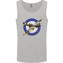 Spitfire MOD RAF WWII Fighter Plane British Mens Vest Tank Top Sports Grey