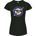 Spitfire MOD RAF WWII Fighter Plane British Womens Petite Cut T-Shirt Black