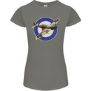 Spitfire MOD RAF WWII Fighter Plane British Womens Petite Cut T-Shirt Charcoal