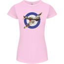 Spitfire MOD RAF WWII Fighter Plane British Womens Petite Cut T-Shirt Light Pink