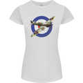 Spitfire MOD RAF WWII Fighter Plane British Womens Petite Cut T-Shirt White