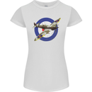 Spitfire MOD RAF WWII Fighter Plane British Womens Petite Cut T-Shirt White