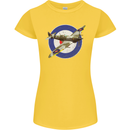 Spitfire MOD RAF WWII Fighter Plane British Womens Petite Cut T-Shirt Yellow
