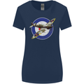 Spitfire MOD RAF WWII Fighter Plane British Womens Wider Cut T-Shirt Navy Blue