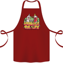 Spliff & Lighter Homies Funny Weed Cannabis Cotton Apron 100% Organic Maroon