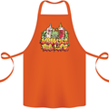 Spliff & Lighter Homies Funny Weed Cannabis Cotton Apron 100% Organic Orange