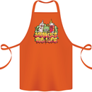 Spliff & Lighter Homies Funny Weed Cannabis Cotton Apron 100% Organic Orange