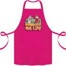 Spliff & Lighter Homies Funny Weed Cannabis Cotton Apron 100% Organic Pink