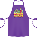 Spliff & Lighter Homies Funny Weed Cannabis Cotton Apron 100% Organic Purple